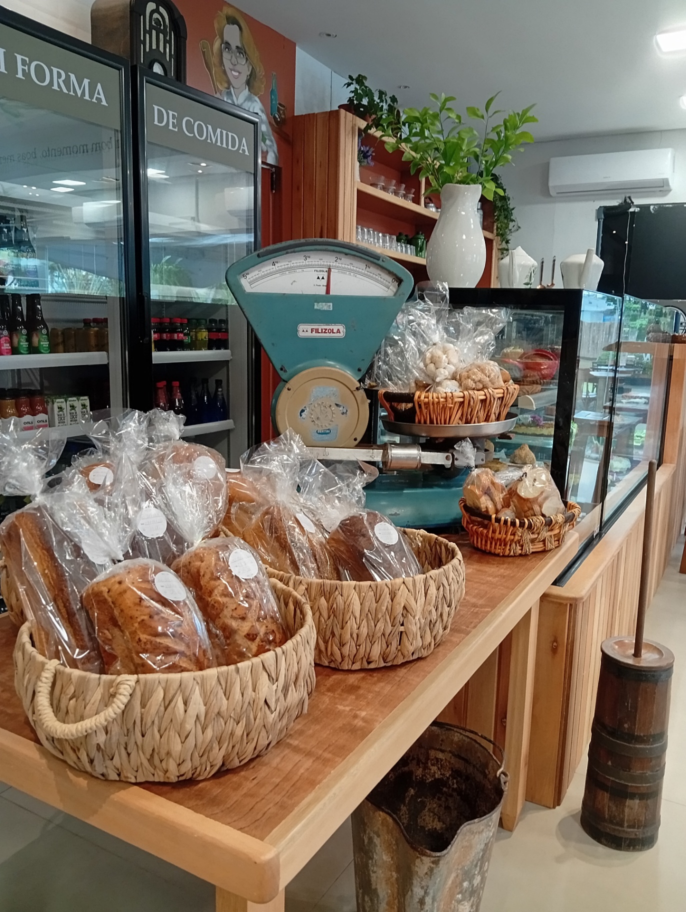 Pães artesanais fresquinhos